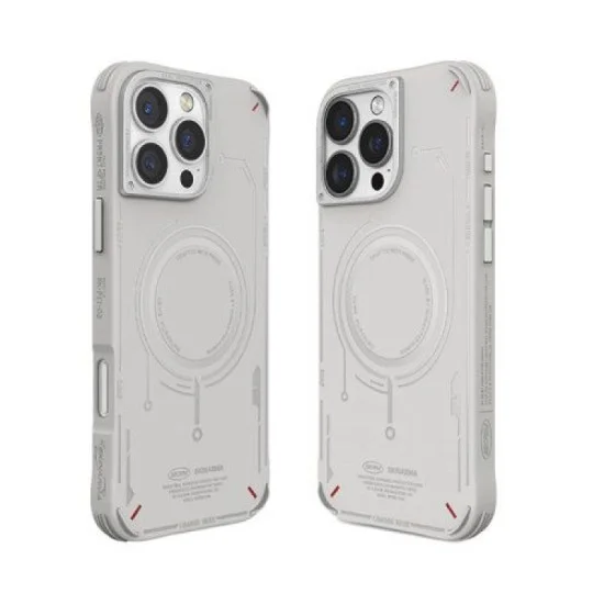 Cover Iphone 16 Pro Max Mecha Magsafe Case Skinarma - Light Grey